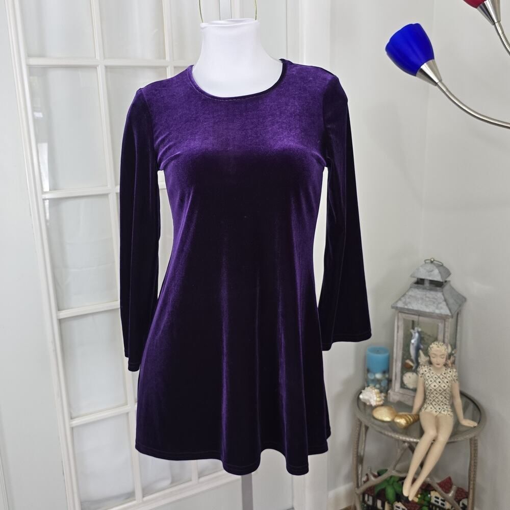 90s Purple Velvet Dress by The Limited Grunge Skater Girls Size 14 USA